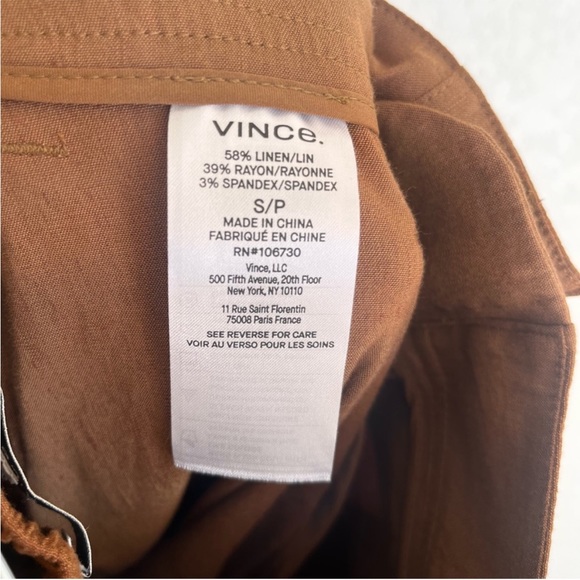 Vince Belted Cropped Linen Pants - Picture 5 of 11